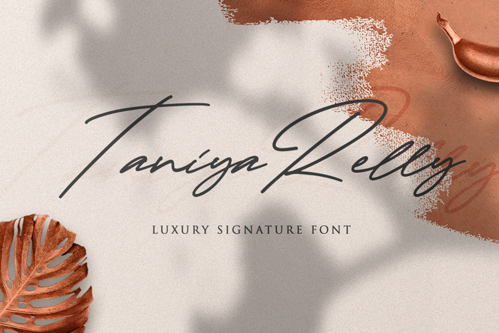 Taniya Relly Font poster