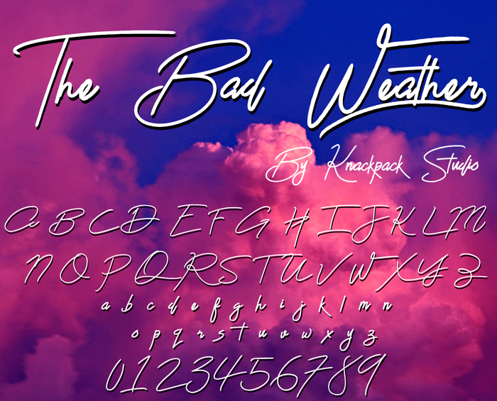 The Bad Weather Demo Font poster