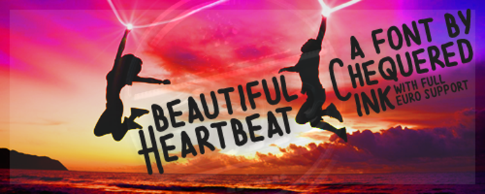 Beautiful Heartbeat Font poster