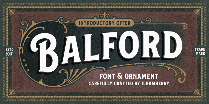 Balford Font poster