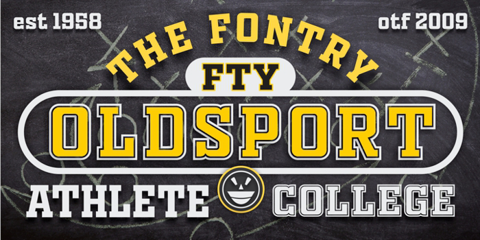 OLD SPORT ATHLETIC Font poster