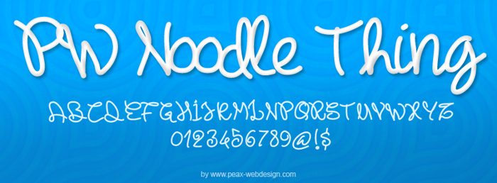 PWNoodleThing Font poster