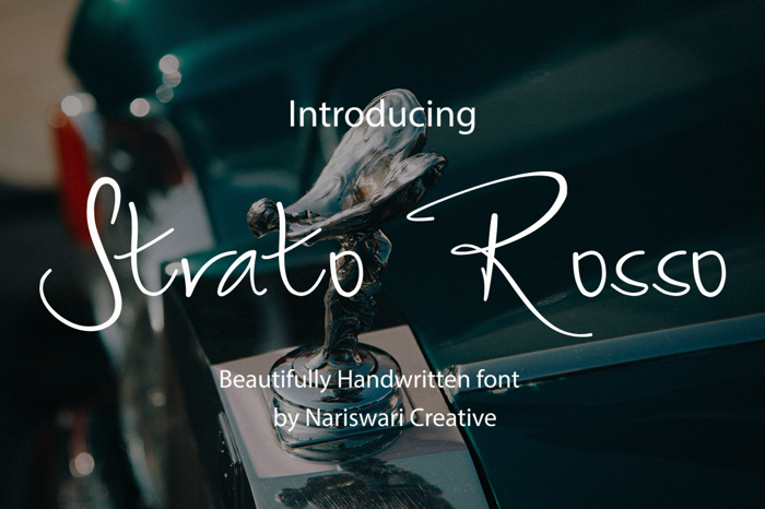 Strato Rosso Font poster