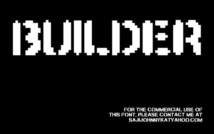 BUILDER Font poster