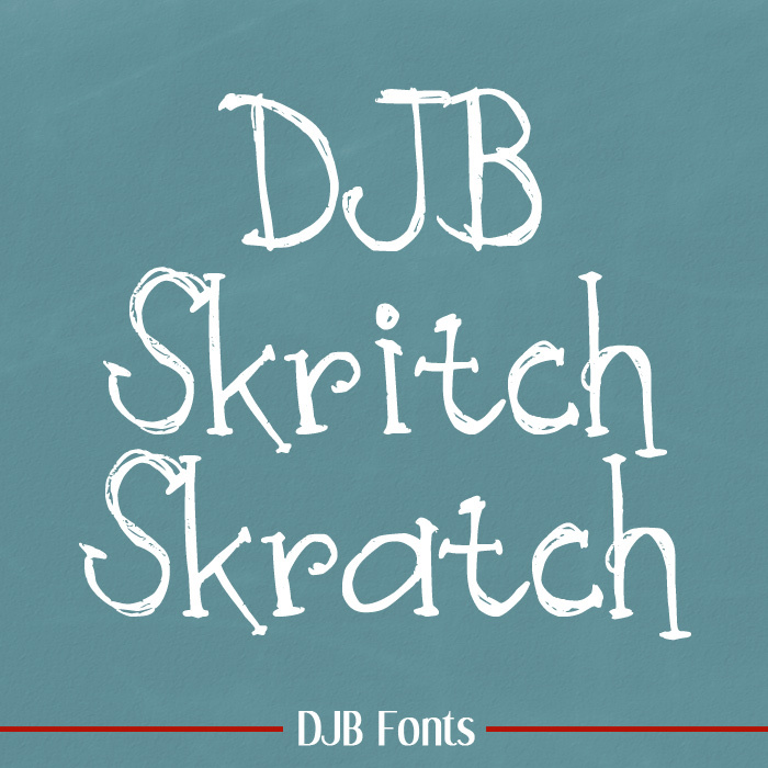 DJB Skritch Skratch Font poster