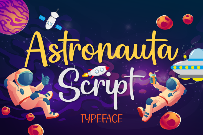 Astronauta Script Font poster