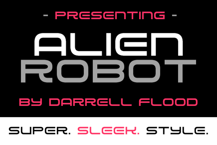 Alien Robot Font poster