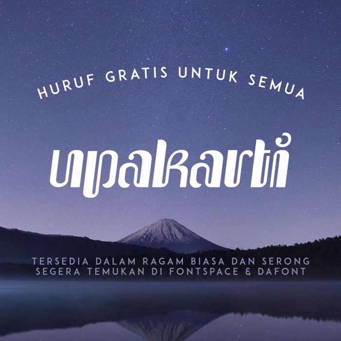Upakarti Font poster