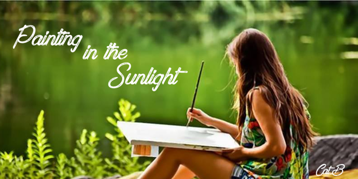 Painting in the Sunlight Font poster