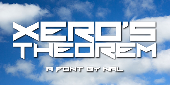 Xero's Theorem Font poster