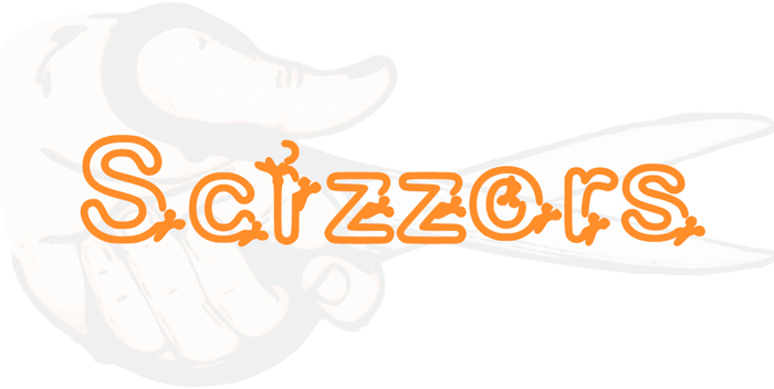 Scizzors Font poster
