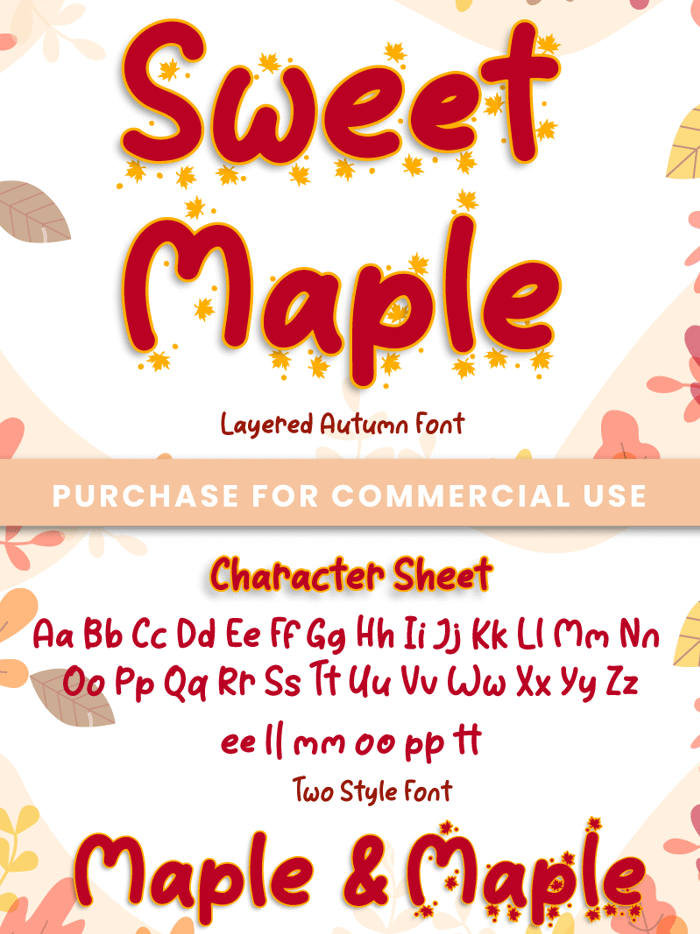 Sweet Maple Font poster