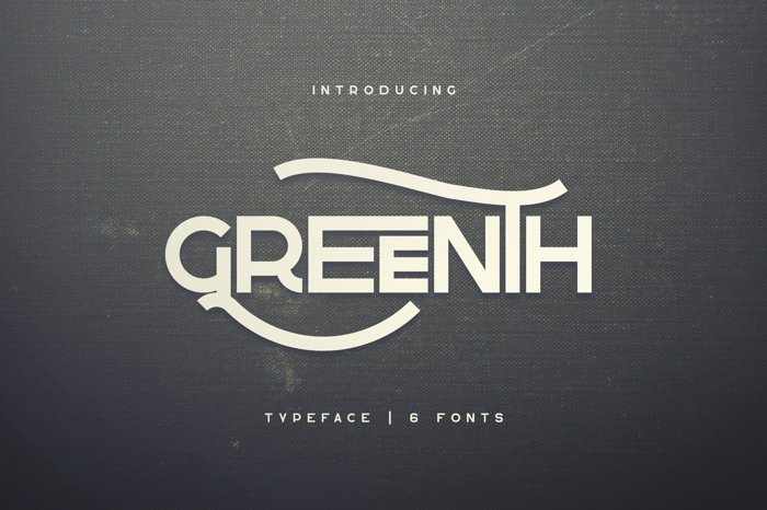 Greenth Font poster