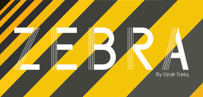 Zebra Font poster