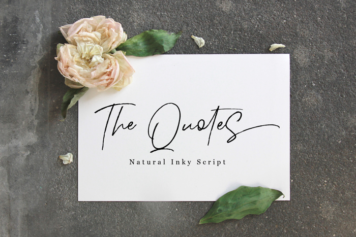The Quotes Font poster