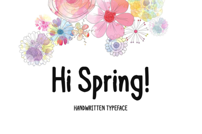 Hi Spring Font poster