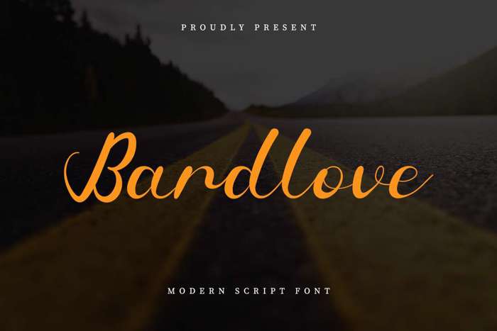 Bardlove Font poster