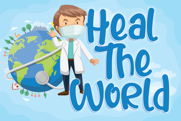 Heal The World Font poster