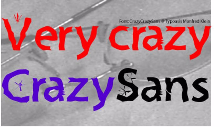 Crazy Crazy Sans Font poster