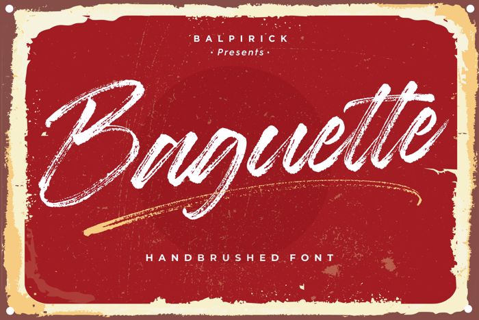Baguette Font poster