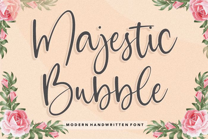 Majestic Bubble Font poster
