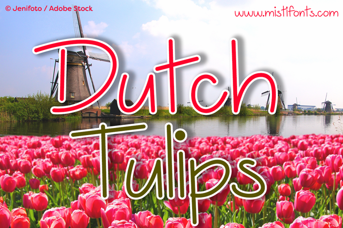 Dutch Tulips Font poster