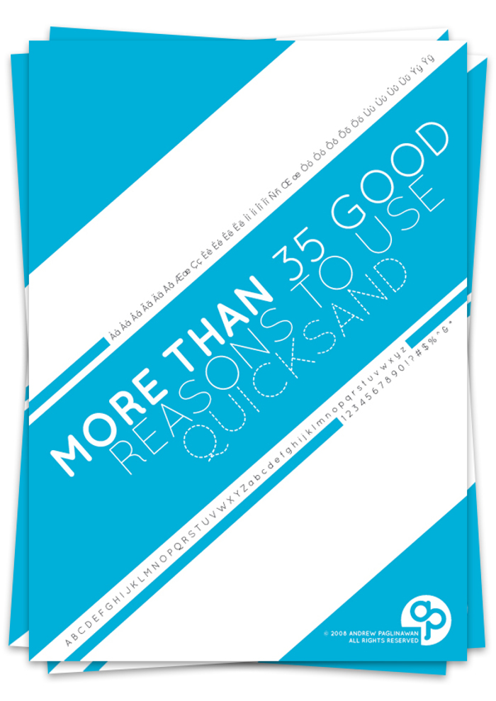 Quicksand Font poster