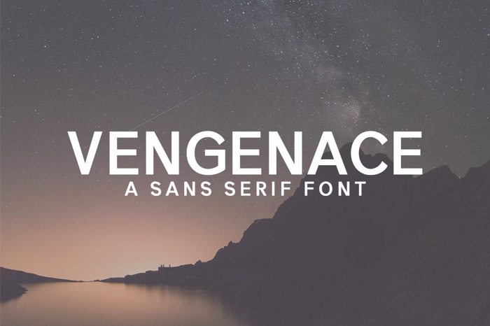 Vengeance Font poster