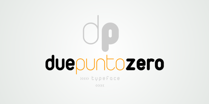 Duepuntozero Font poster