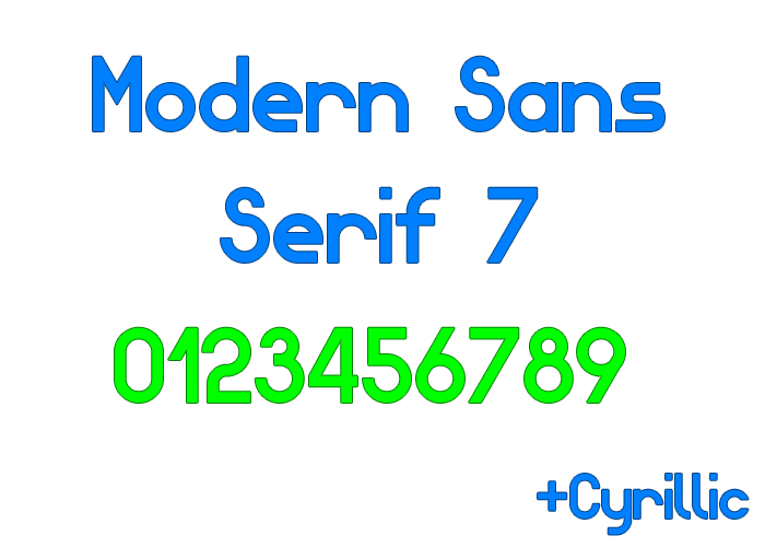 Modern Sans Serif 7 Font poster