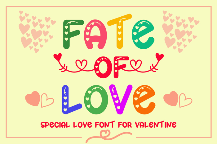 Fate Of Love Font poster