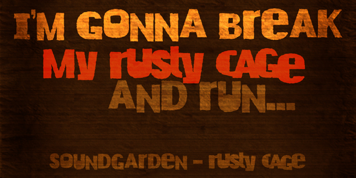 DK Rusty Cage Font poster