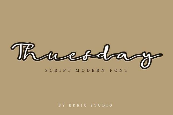 Thuesday Font poster