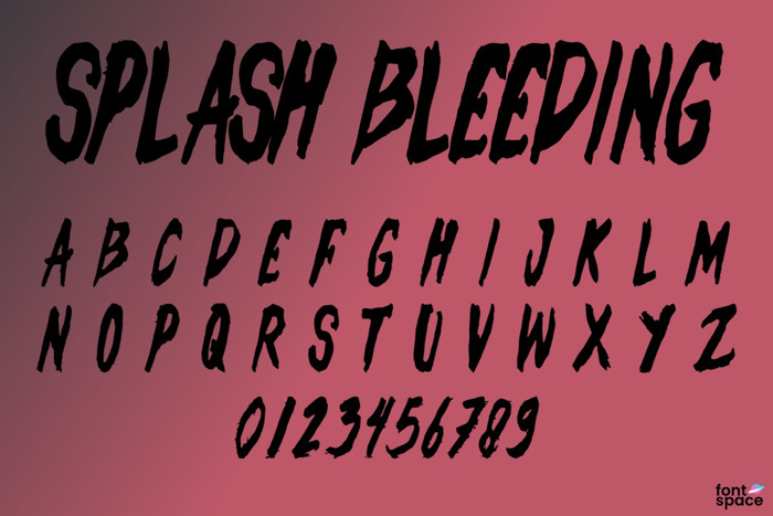 Splash Bleeding Font poster