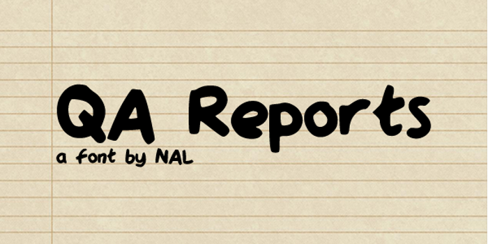 QAReports Font poster