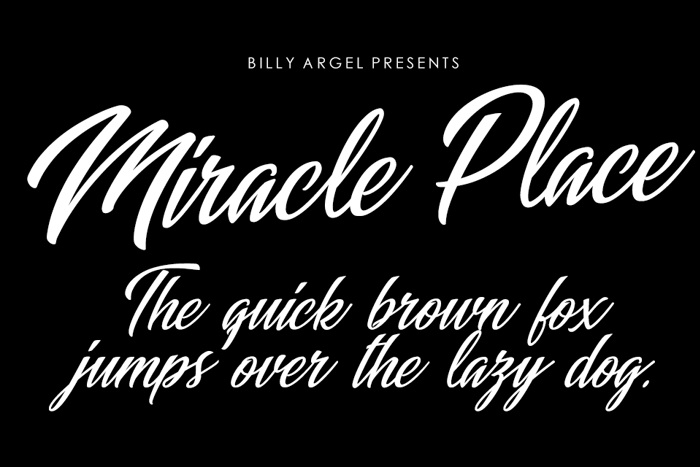Miracle Place Font poster