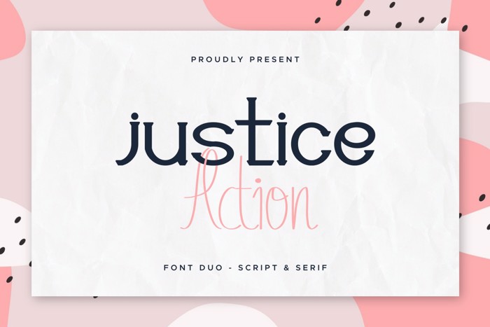 Justice Action Serif Font poster