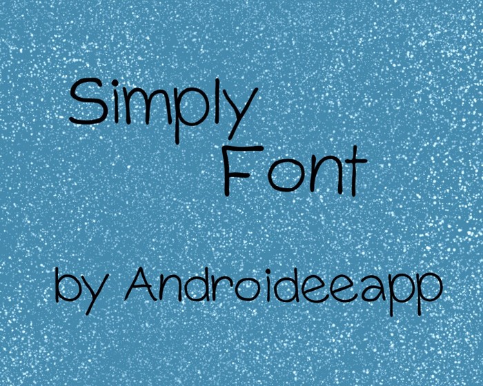 Simply Font poster