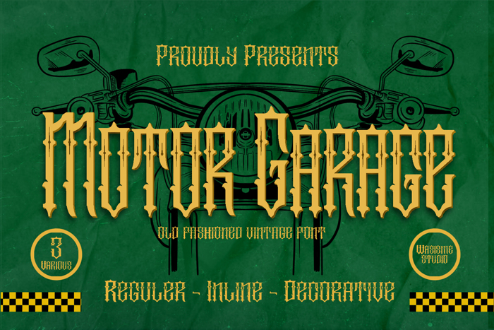 Motor Garage Font poster
