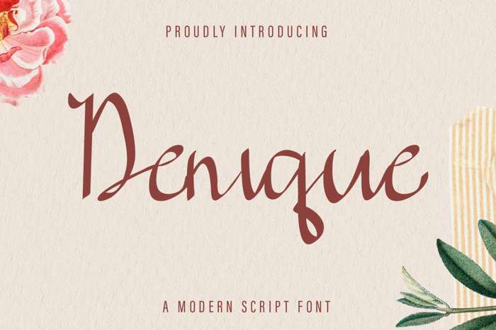 Denique Font poster
