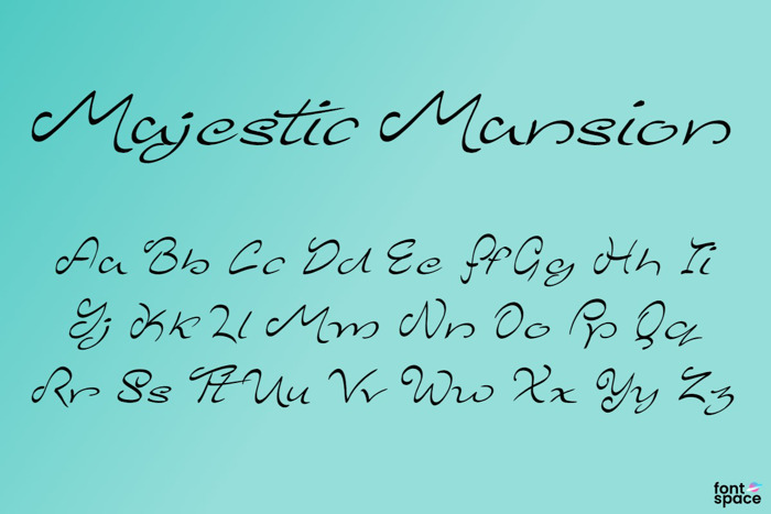 Majestic Mansion Font poster