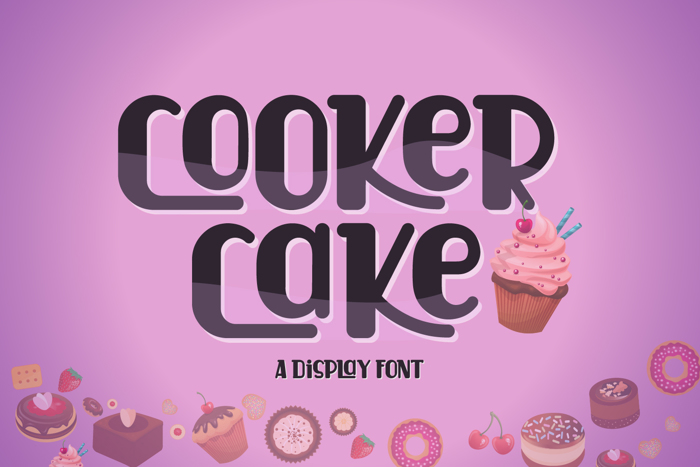 Cooker Cake Font poster