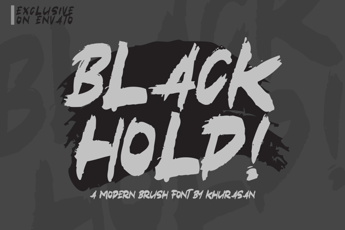 Black Hold Font poster