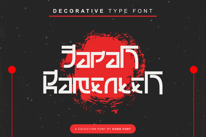 Japan ramenten Font poster