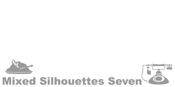 Mixed Silhouettes Seven Font poster