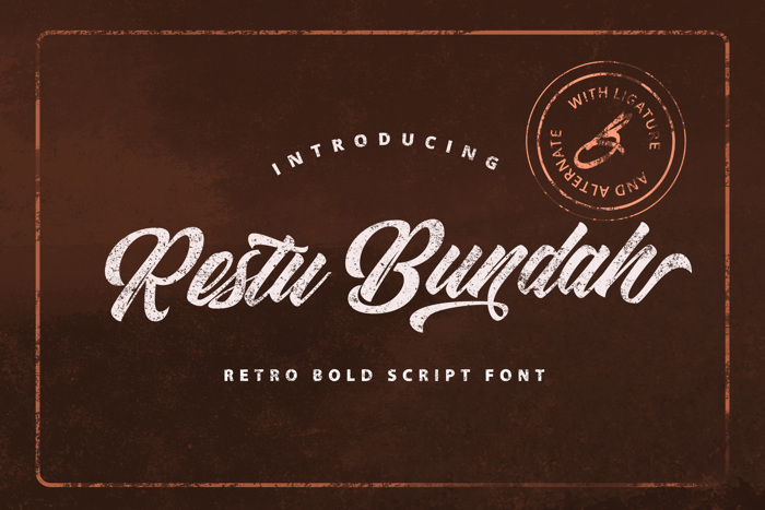 Restu Bundah Font poster