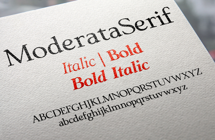 ModerataSerif Font poster