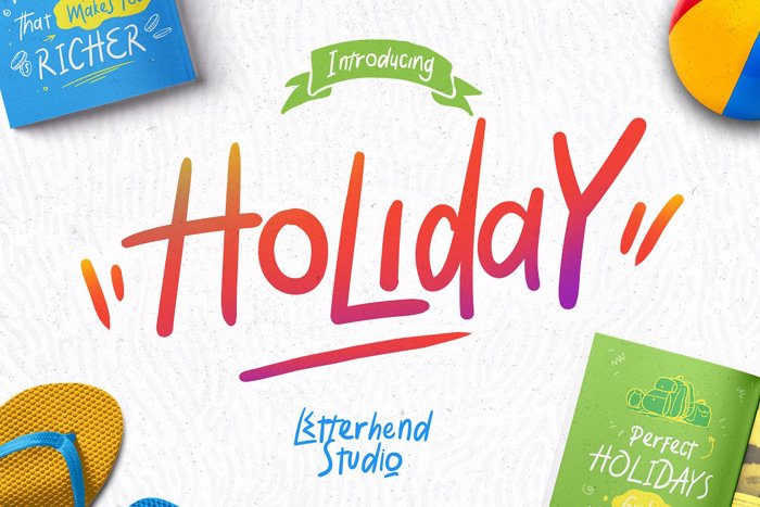 Holiday Font poster