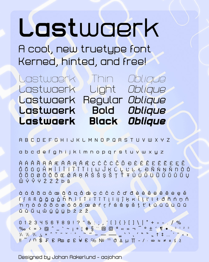 Lastwaerk Font poster