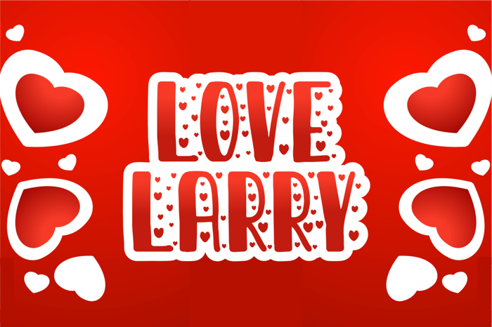 love larry Font poster